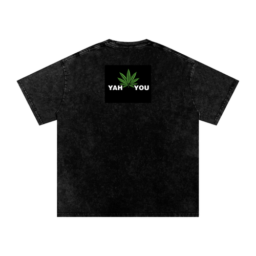Snow Washed Oversized Cotton T-Shirt